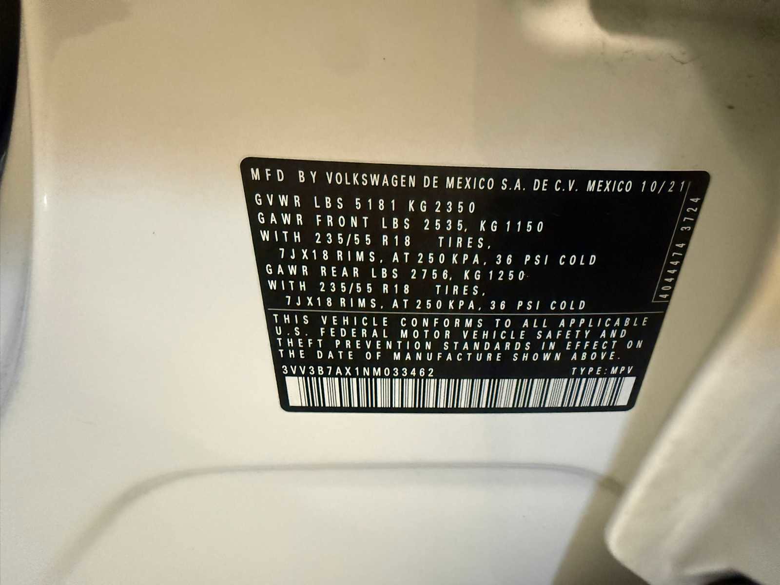 Certified 2022 Volkswagen Tiguan SE FWD image 39