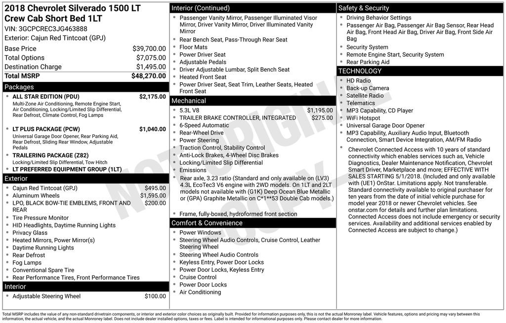 Used 2018 Chevrolet Silverado 1500 LT w/ All Star Edition image 3