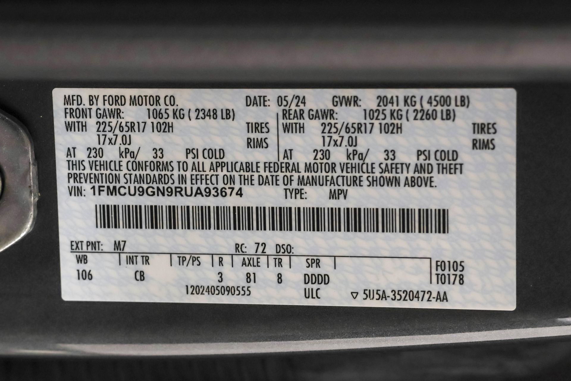 Used 2024 Ford Escape Active AWD/4WD image 49