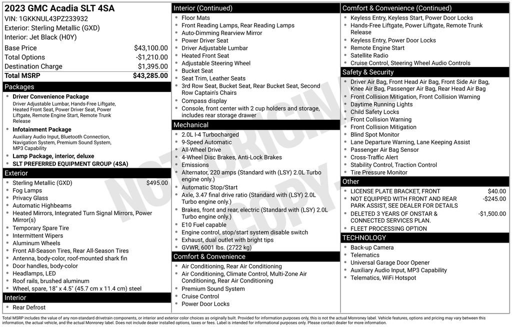 Used 2023 GMC Acadia SLT image 31