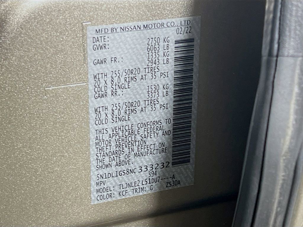 Used 2022 INFINITI QX60 Sensory w/ Cargo Package image 34