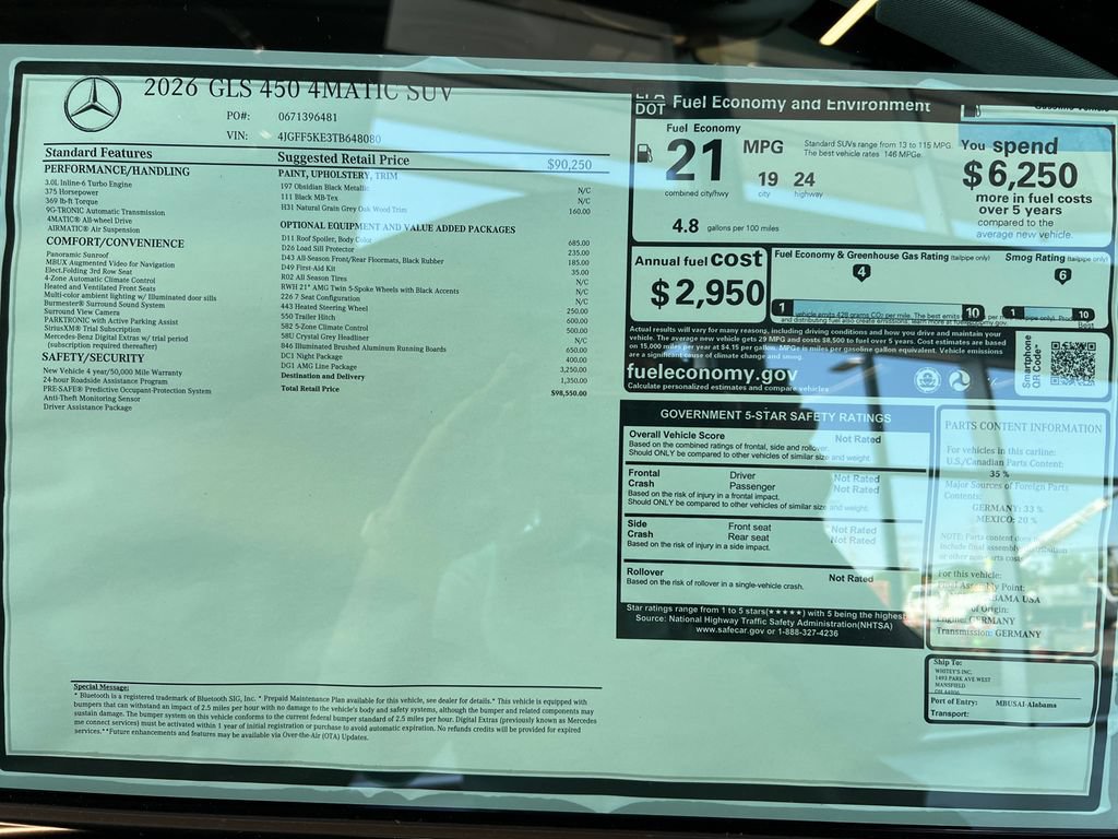 New 2026 Mercedes-Benz GLS 450 4MATIC image 34