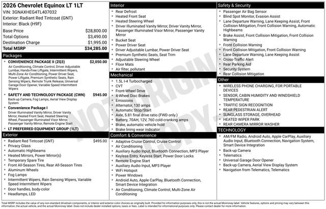 New 2026 Chevrolet Equinox LT w/ Convenience Package II image 5