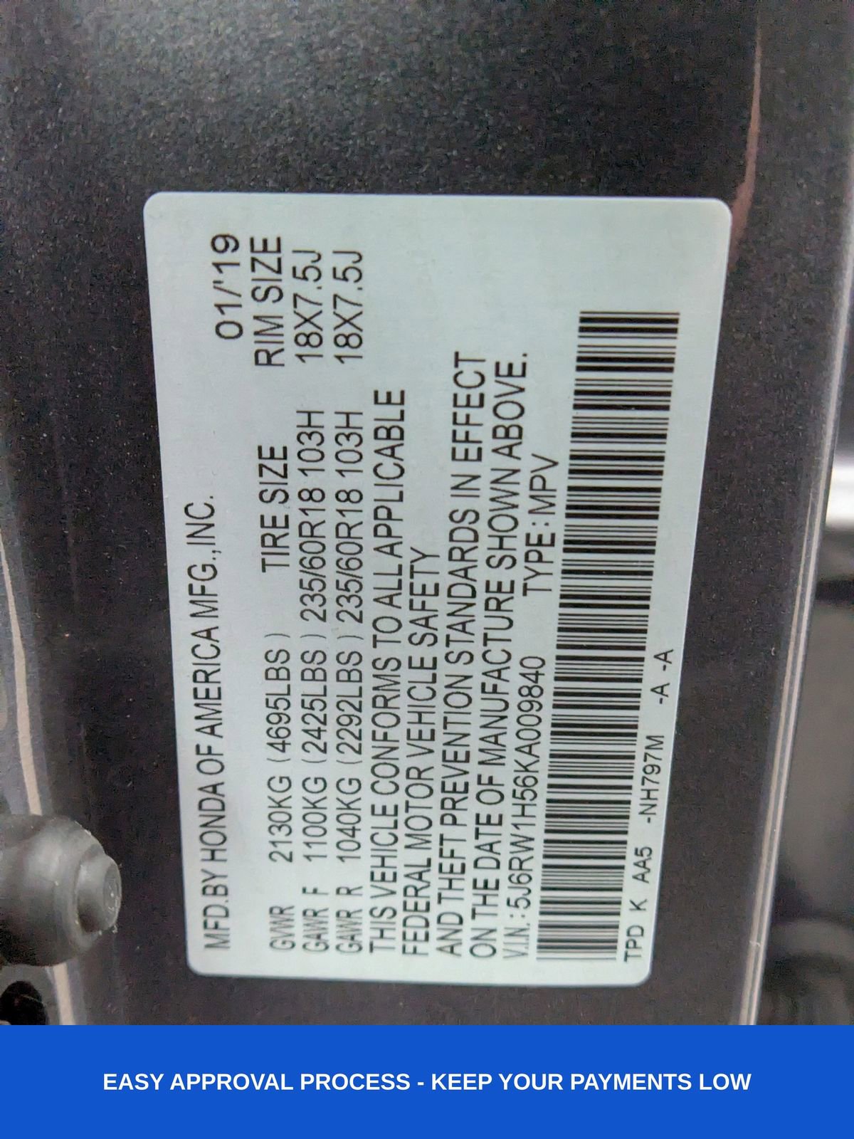 Used 2019 Honda CR-V EX image 24