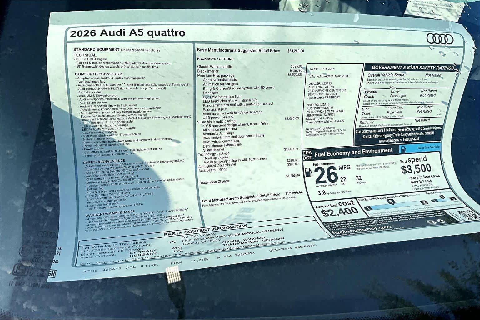 New 2026 Audi A5 Premium Plus AWD/4WD image 19