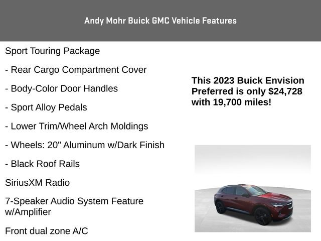 Used 2023 Buick Envision Preferred w/ Sport Touring Package image 12