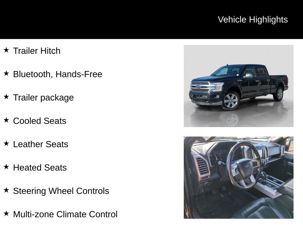 Used 2020 Ford F150 Platinum w/ Technology Package image 16