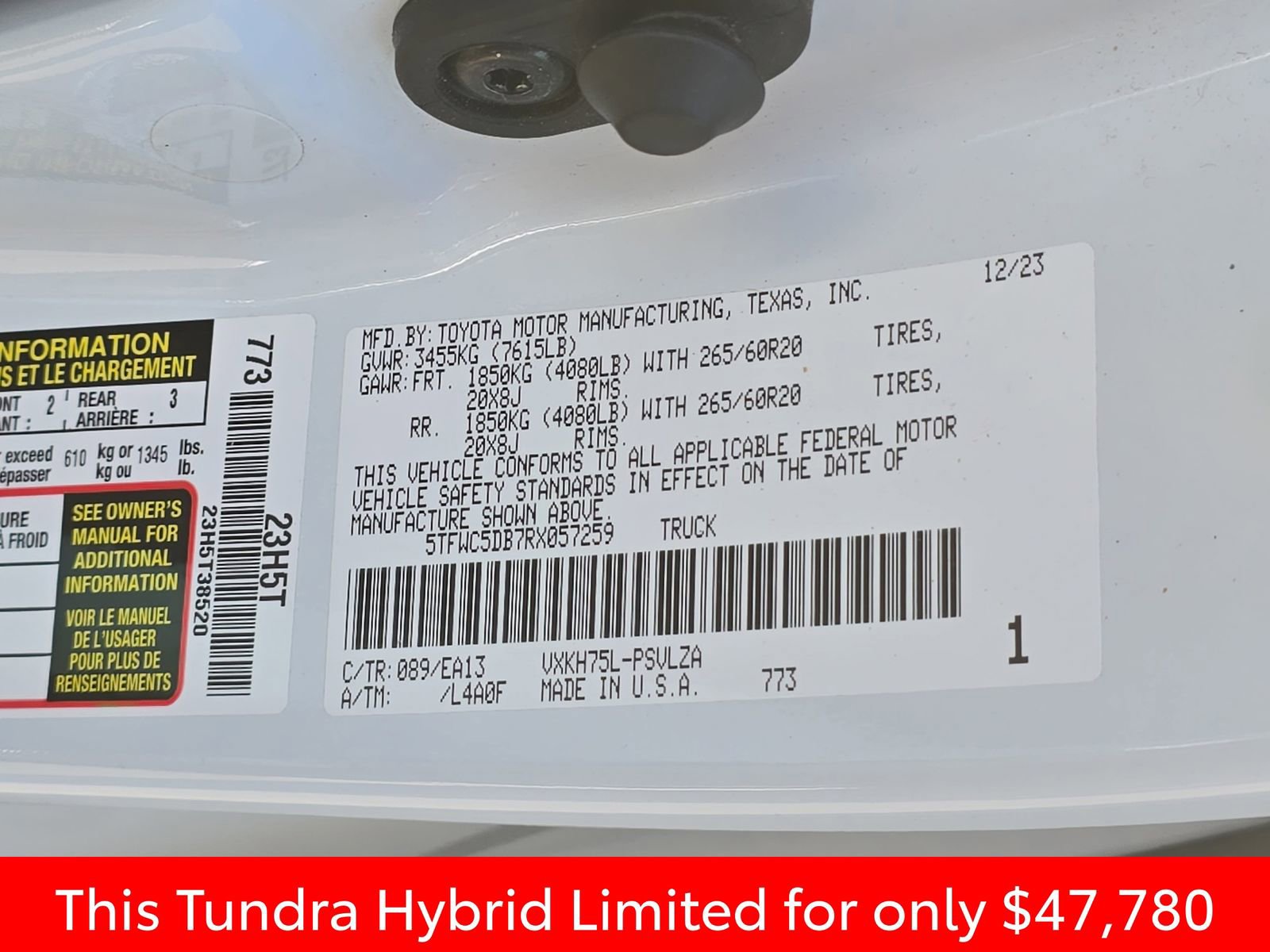 Used 2024 Toyota Tundra Limited w/ Nightshade Package image 41