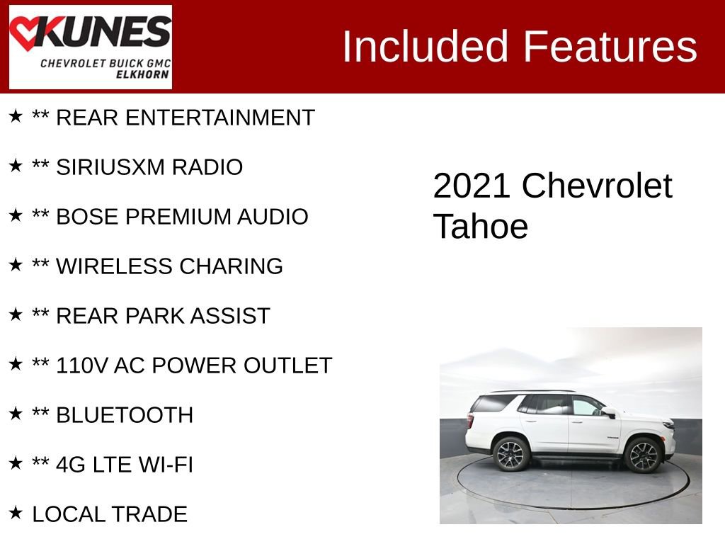 Used 2021 Chevrolet Tahoe RST w/ Luxury Package AWD/4WD image 3