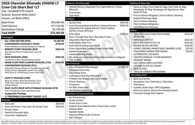 New 2026 Chevrolet Silverado 2500 LT w/ All Star Edition AWD/4WD image 21