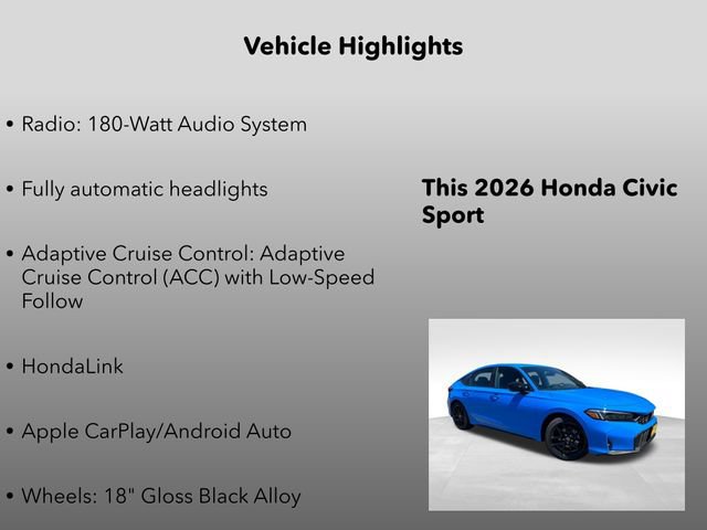 New 2026 Honda Civic Sport image 5
