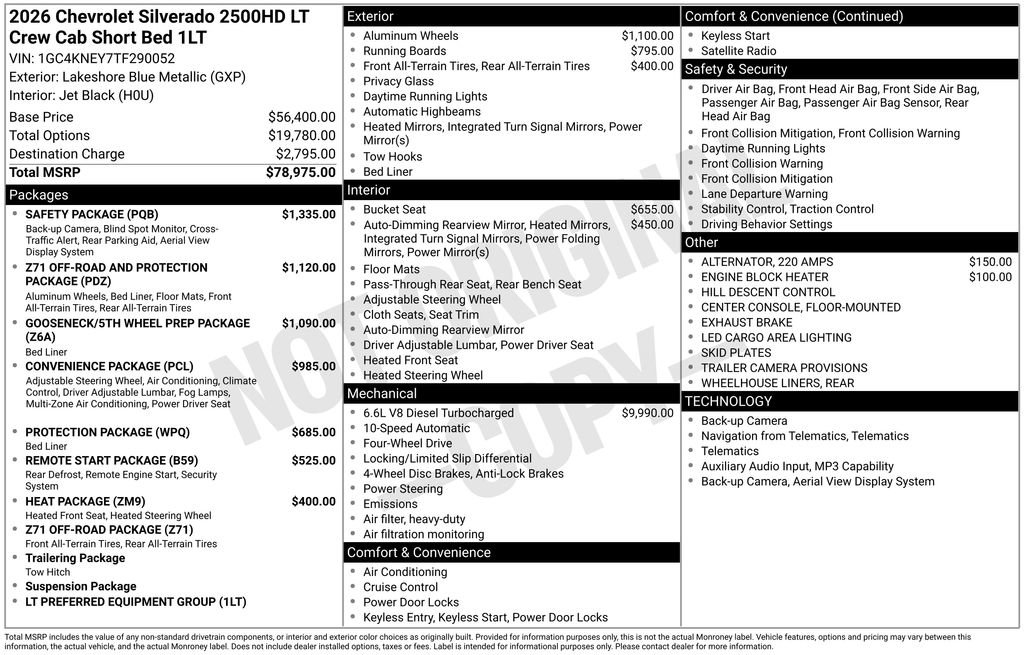 New 2026 Chevrolet Silverado 2500 LT w/ Safety Package AWD/4WD image 21