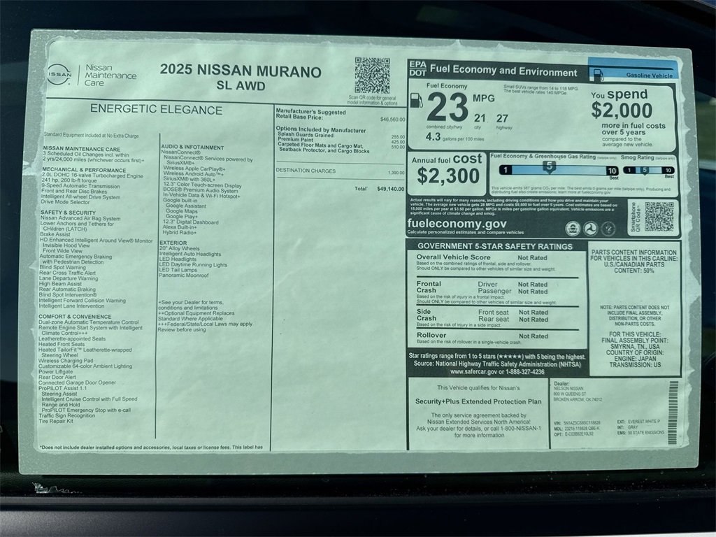 New 2025 Nissan Murano SL image 47