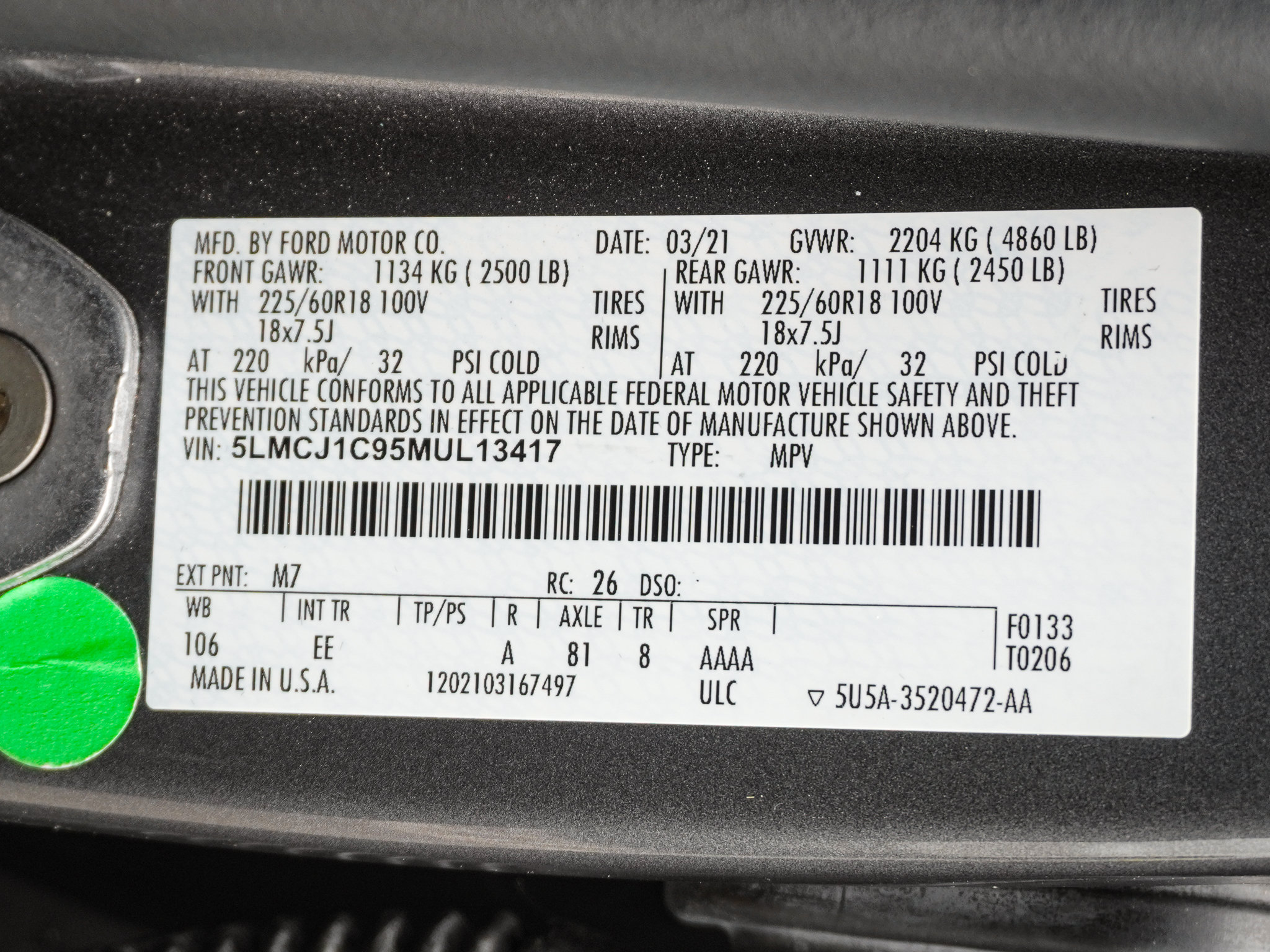 Used 2021 Lincoln Corsair FWD image 38