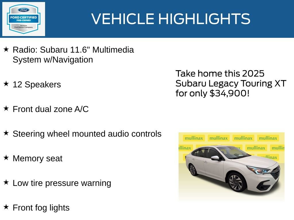 Used 2025 Subaru Legacy Touring XT w/ Popular Package #3 image 35