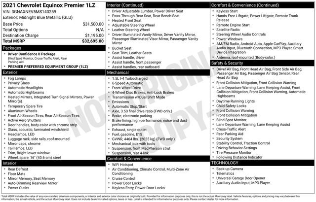 Used 2021 Chevrolet Equinox Premier FWD image 7