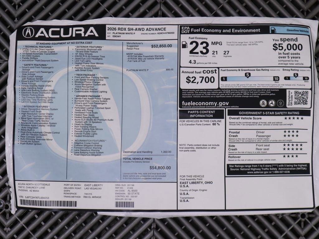 New 2026 Acura RDX Advance Package image 9