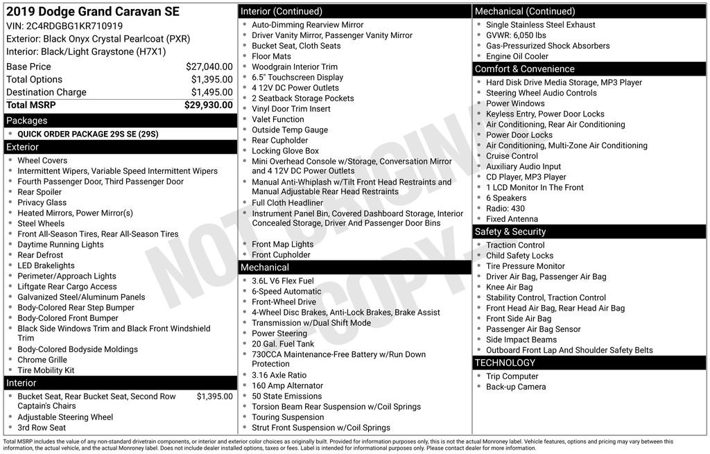 Used 2019 Dodge Grand Caravan SE image 56