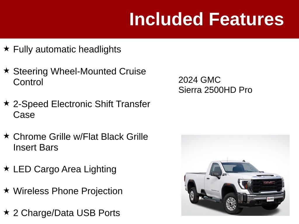 Used 2024 GMC Sierra 2500 Pro w/ Convenience Package AWD/4WD image 4