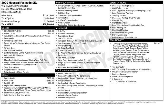 Used 2020 Hyundai Palisade SEL FWD image 26