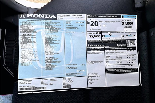 New 2026 Honda Ridgeline TrailSport image 22