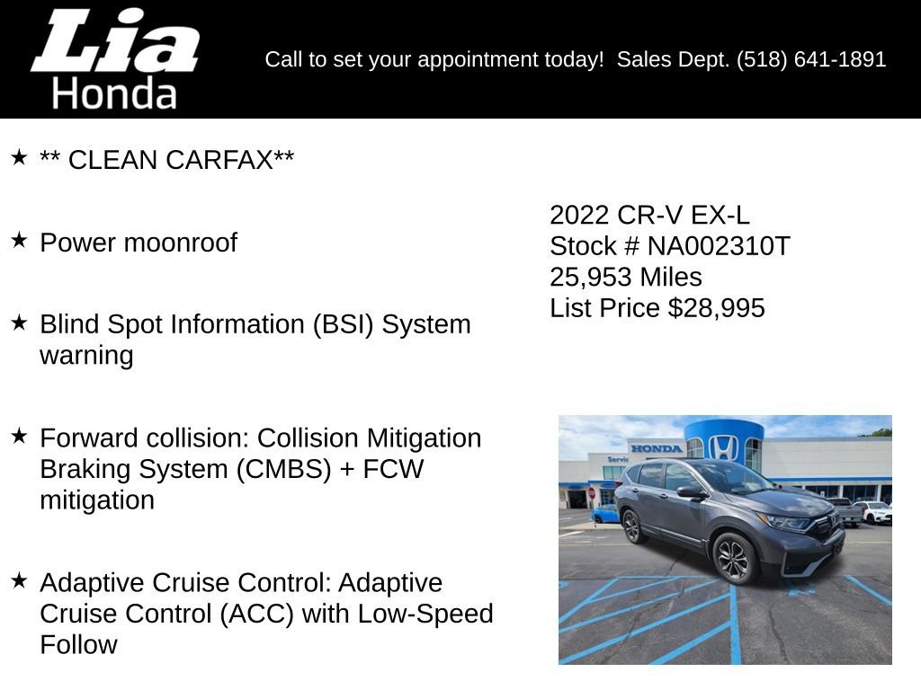 Used 2022 Honda CR-V EX-L image 6