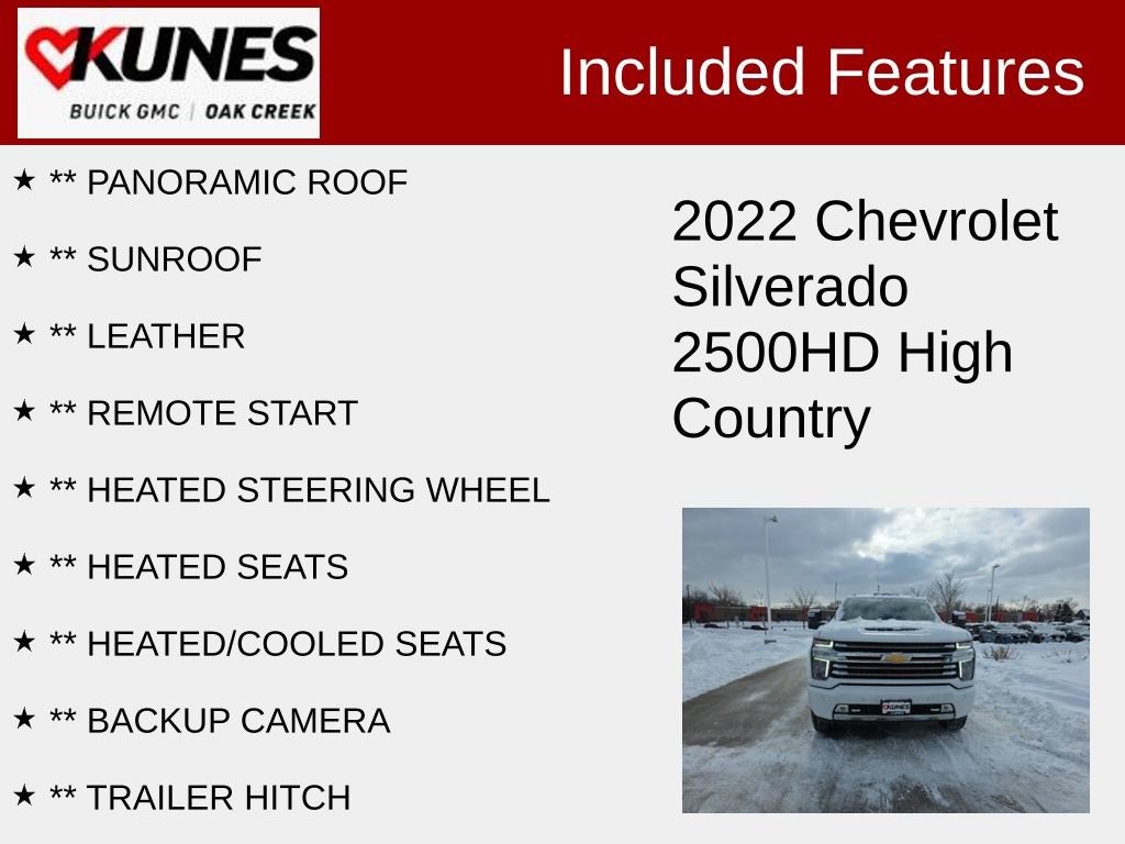 Used 2022 Chevrolet Silverado 2500 High Country w/ Z71 Off-Road Package image 2