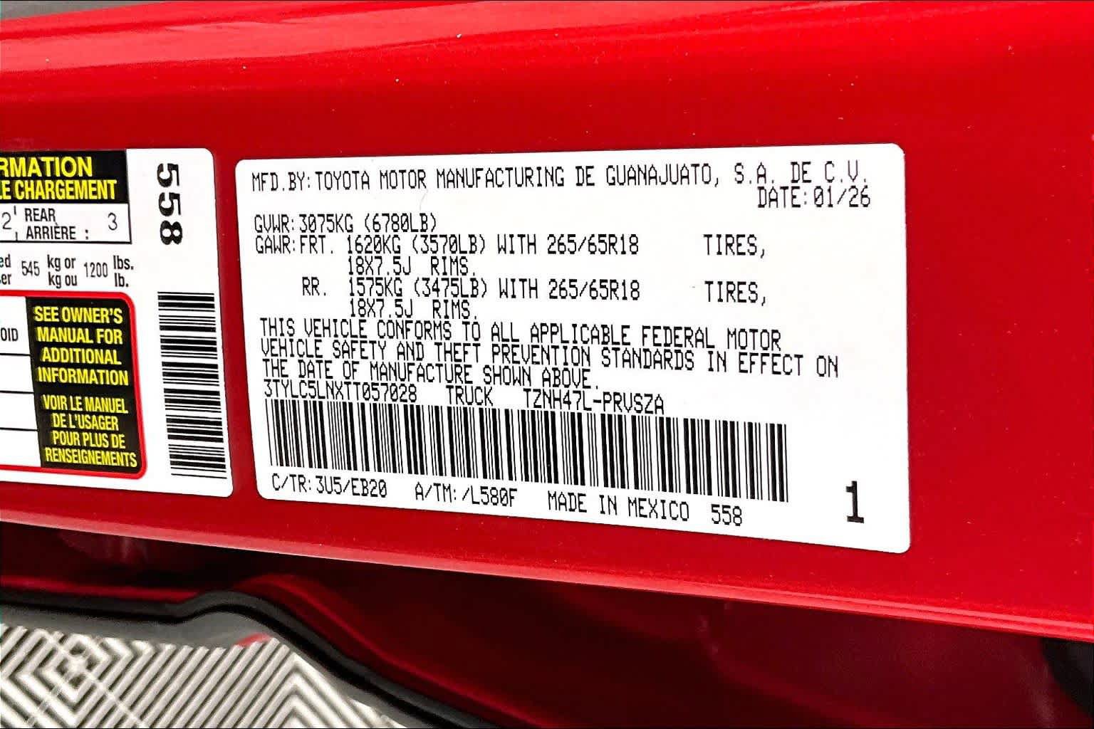 Used 2026 Toyota Tacoma Limited AWD/4WD image 35