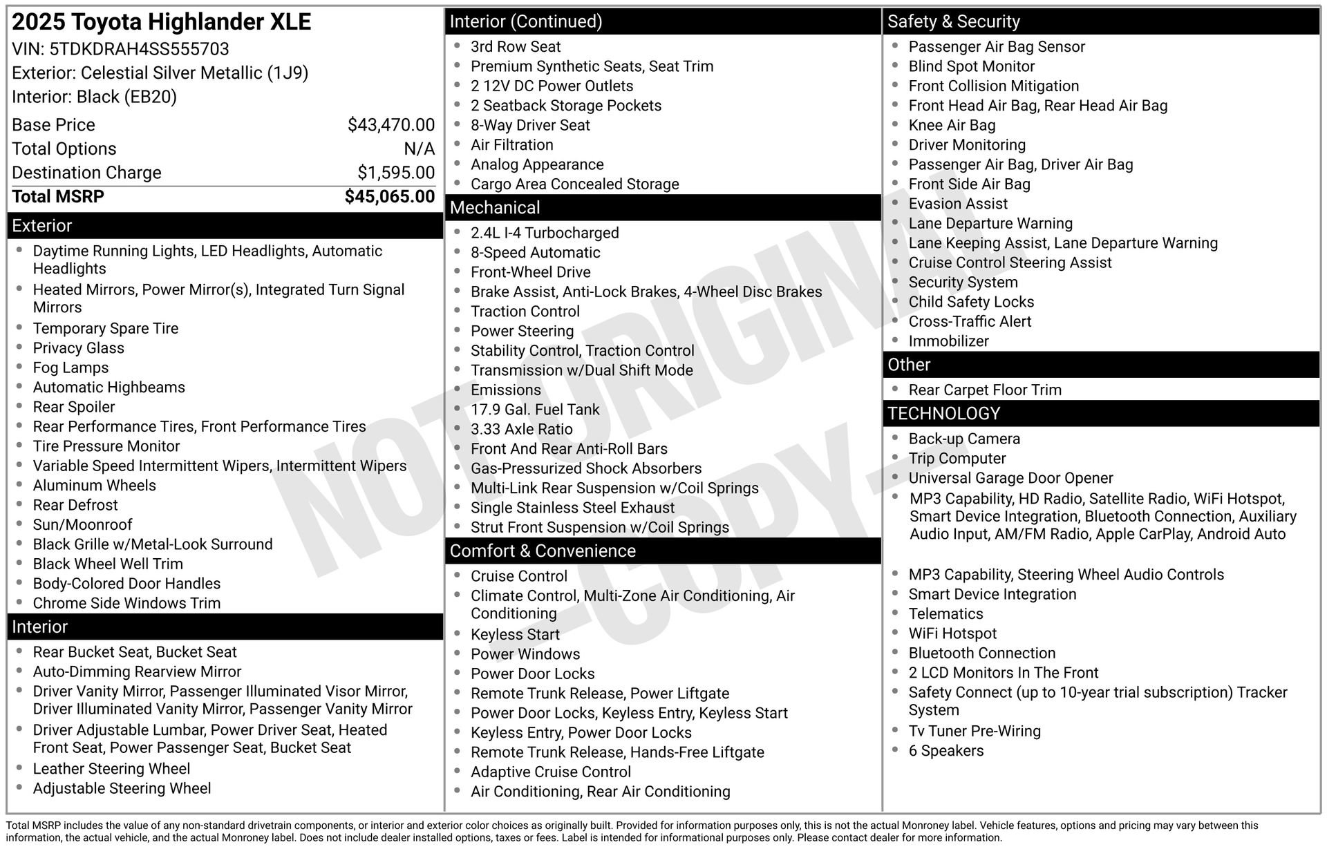 Used 2025 Toyota Highlander XLE FWD image 22