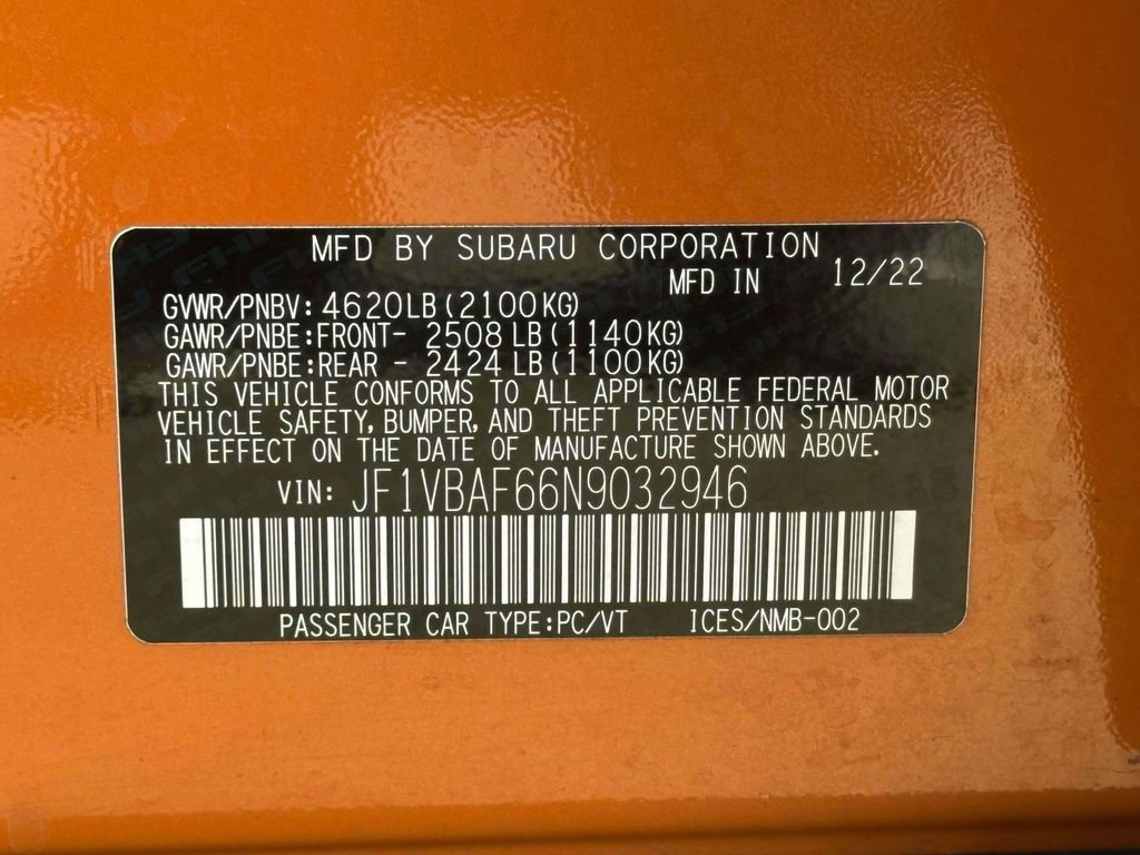 Certified 2022 Subaru WRX Premium image 15