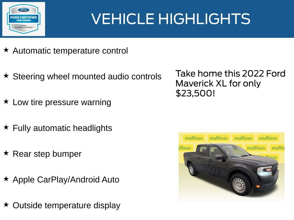 Used 2022 Ford Maverick XL w/ Equipment Group 100A Standard AWD/4WD image 21