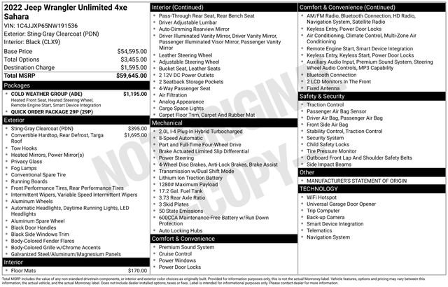 Used 2022 Jeep Wrangler Unlimited Sahara w/ Cold Weather Group image 34