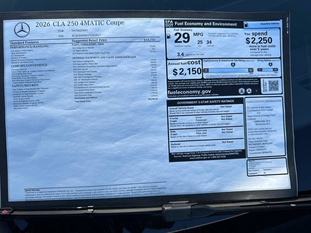 New 2026 Mercedes-Benz CLA 250 CLA 250 image 8