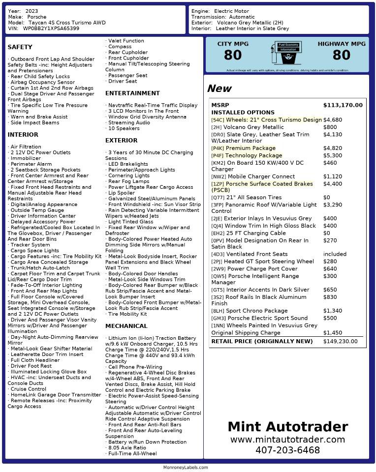 Used 2023 Porsche Taycan 4S image 3