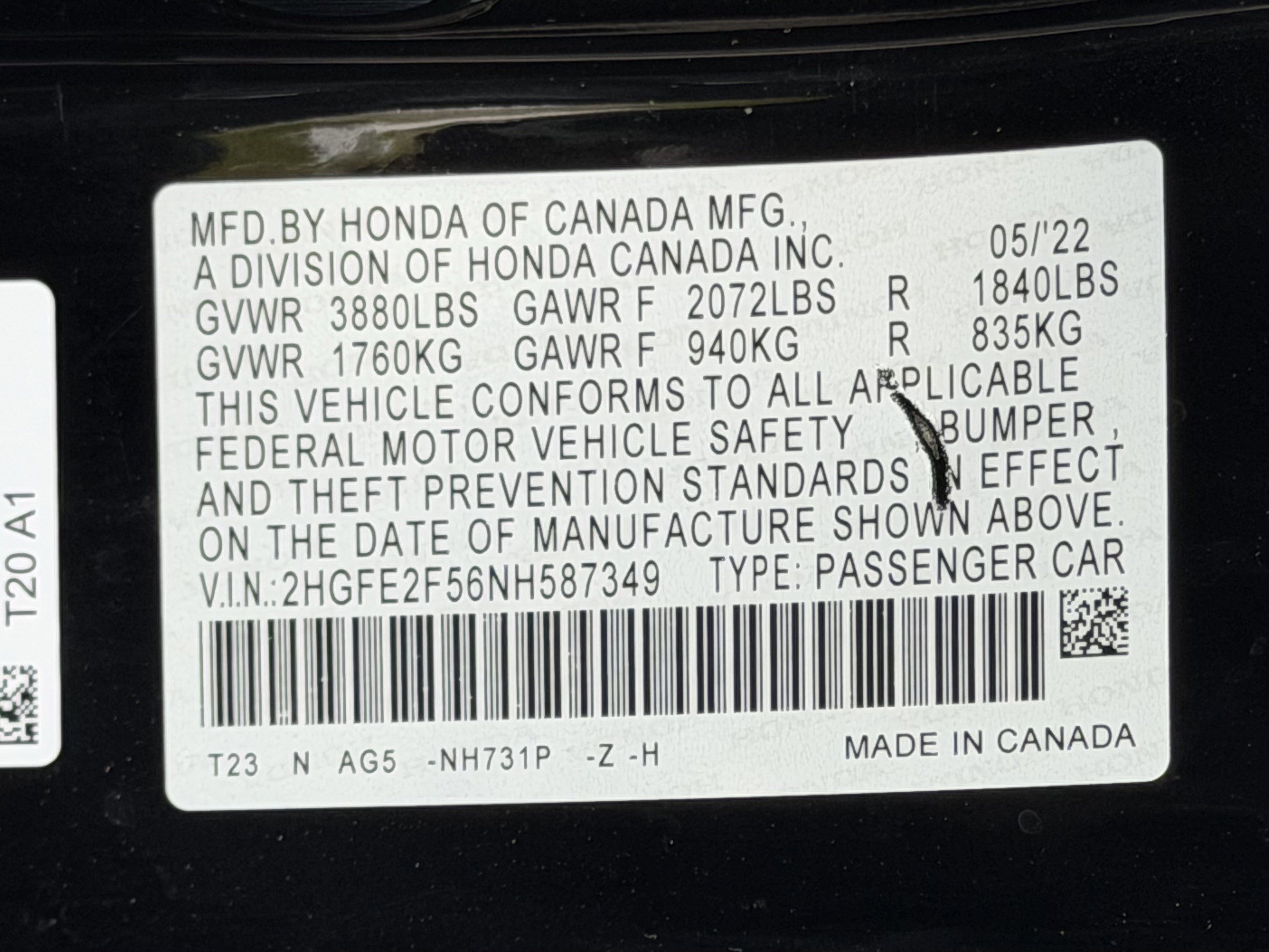 Used 2022 Honda Civic Sport image 28