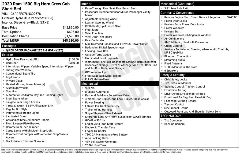 Used 2020 RAM 1500 Big Horn AWD/4WD image 31
