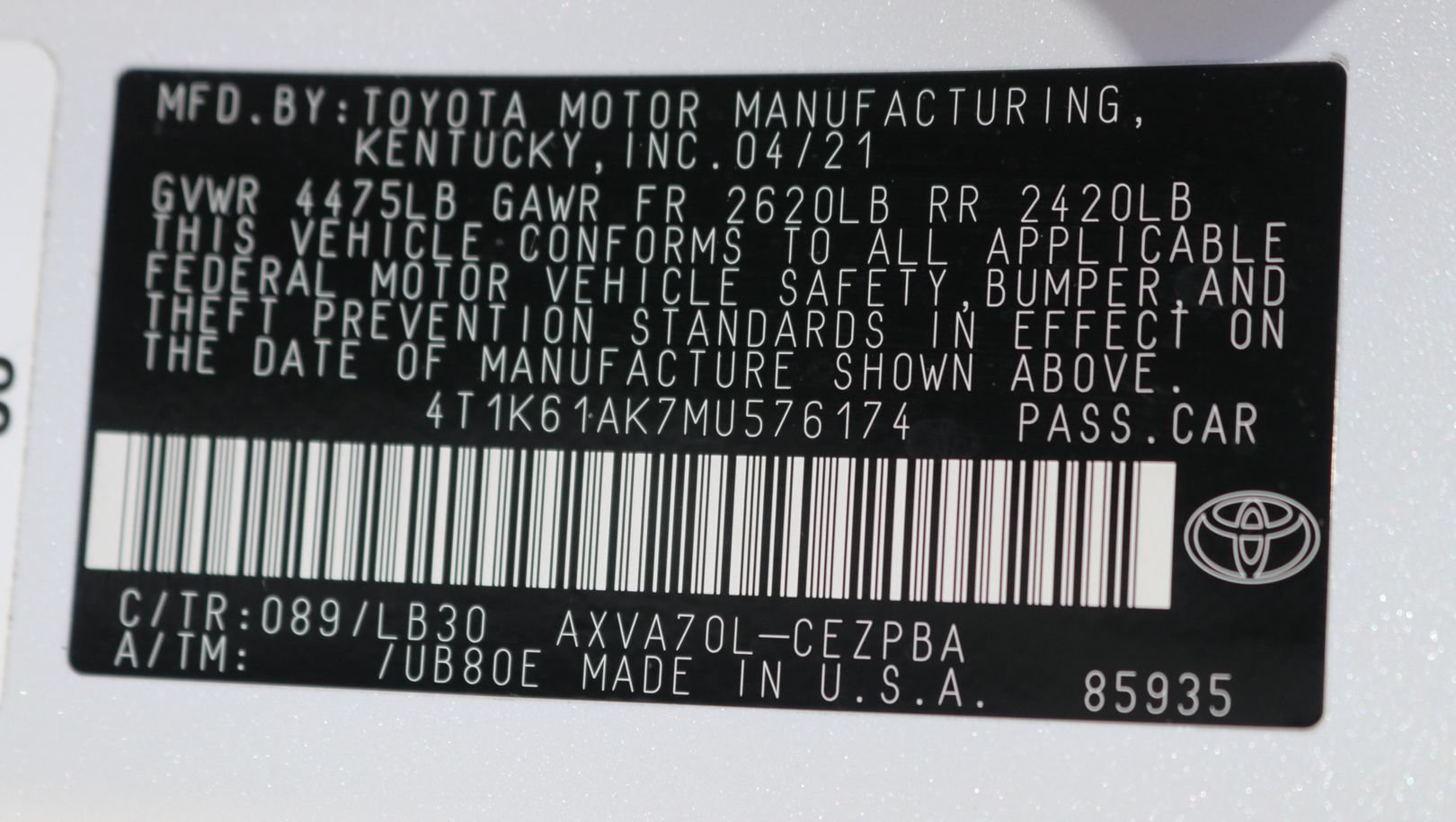 Used 2021 Toyota Camry XSE FWD image 28