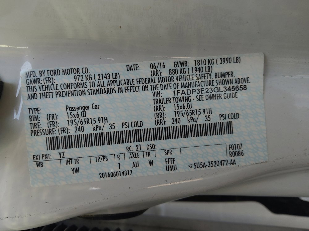 Used 2016 Ford Focus S FWD image 33