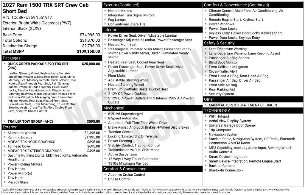 New 2027 RAM 1500 4x4 Crew Cab image 2