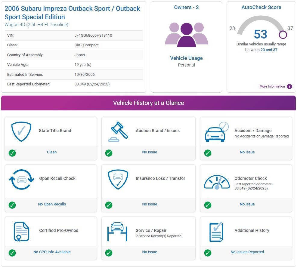 Used 2006 Subaru Impreza Outback Sport Special Edition image 2