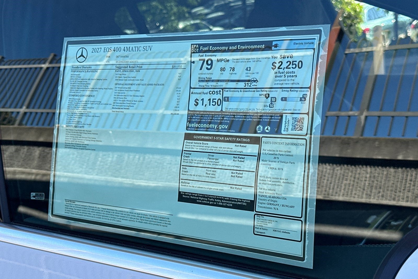 New 2027 Mercedes-Benz EQS 400 4MATIC SUV image 30