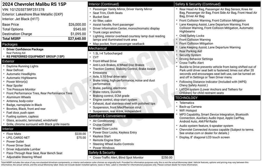 Used 2024 Chevrolet Malibu RS FWD image 3