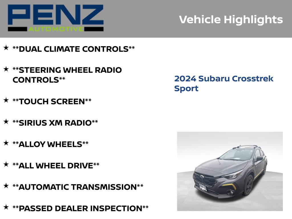 Used 2024 Subaru Crosstrek 2.5i Sport AWD/4WD image 7