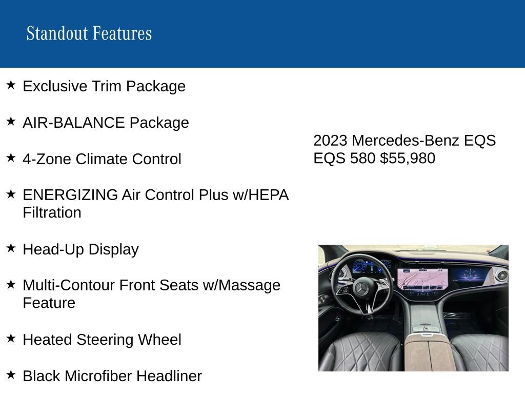Certified 2023 Mercedes-Benz EQS 580 4MATIC Sedan image 8