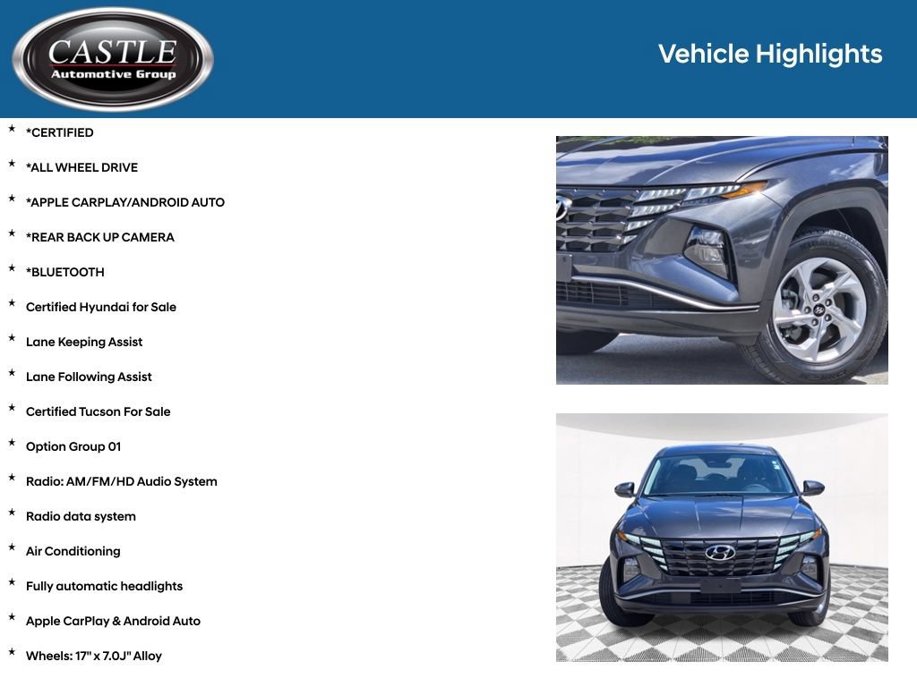 Certified 2023 Hyundai Tucson SE AWD/4WD image 3