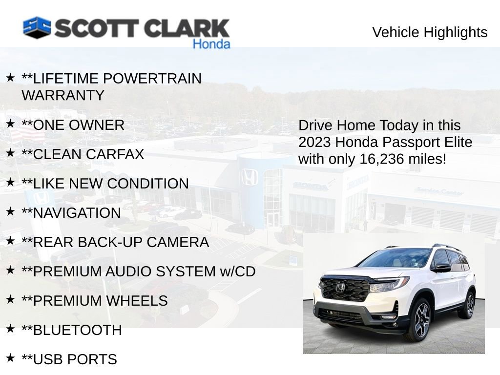 Used 2023 Honda Passport Elite image 11