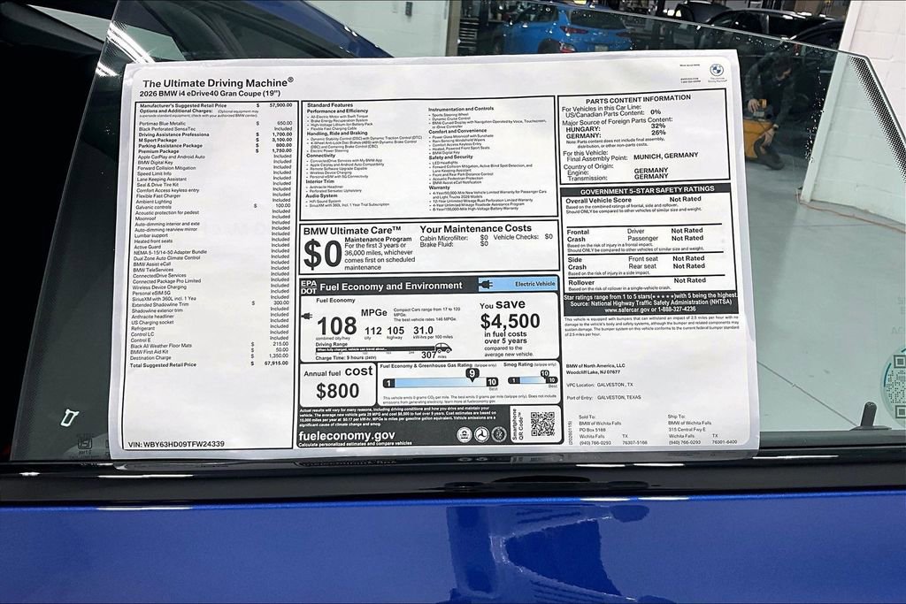 New 2026 BMW i4 eDrive40 w/ M Sport Package image 34
