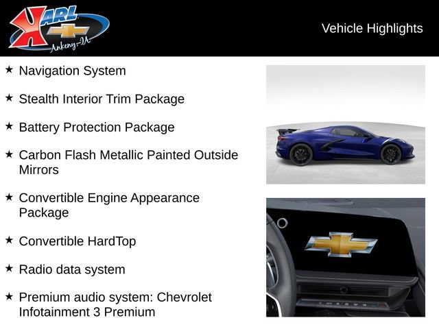 New 2026 Chevrolet Corvette Stingray Preferred Conv RWD image 3