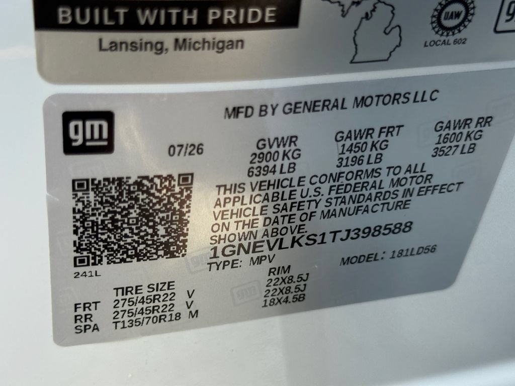 New 2026 Chevrolet Traverse RS AWD/4WD image 29