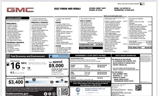 Used 2023 GMC Yukon Denali w/ Advanced Technology Package AWD/4WD image 30